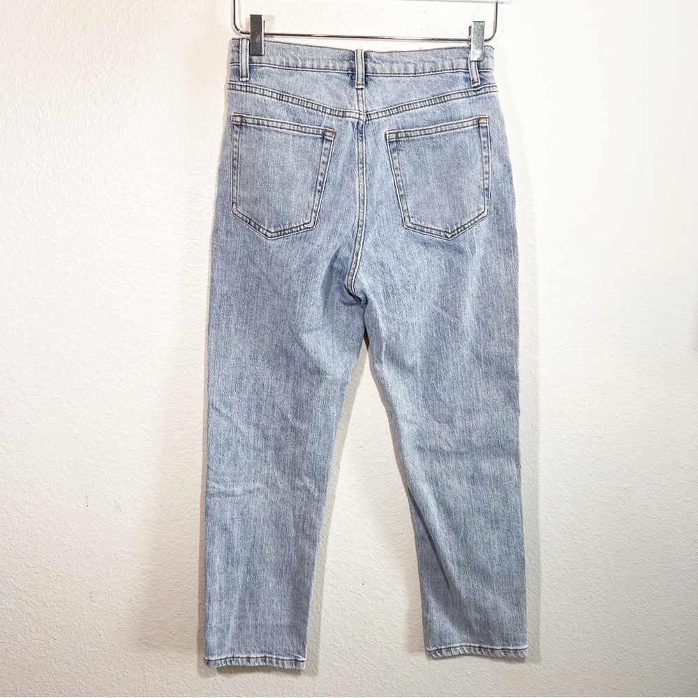 High Rise Straight Leg Jeans Light Wash Vintage Style Denim NWT 6 - Picture 8 of 11